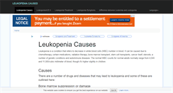 Desktop Screenshot of leukopeniacauses.com